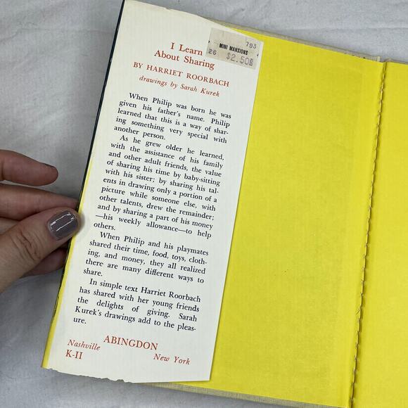 I Learn About Sharing Childrens Book Vintage 1968 Harriet Roorbach Illustrated - Picture 6 of 15